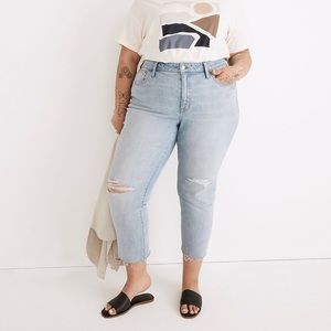 Madewell Womens High Rise Slim Boy Jean Size 22W Distressed Denim